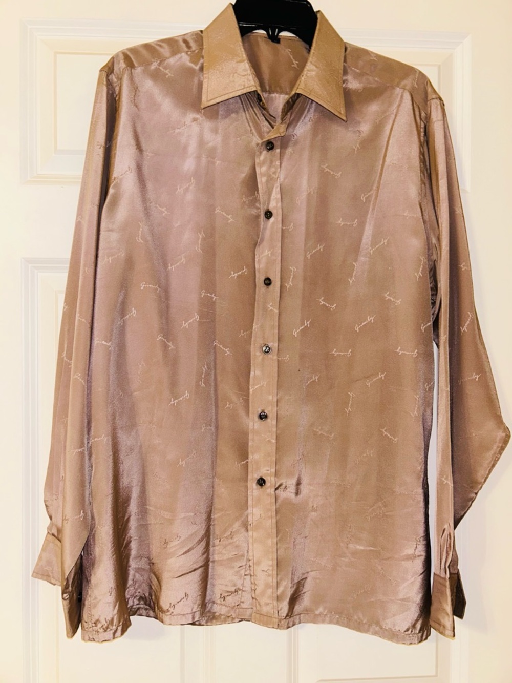 Givenchy Saks Fifth Avenue Logo Vintage Button Down Top Shirt Large